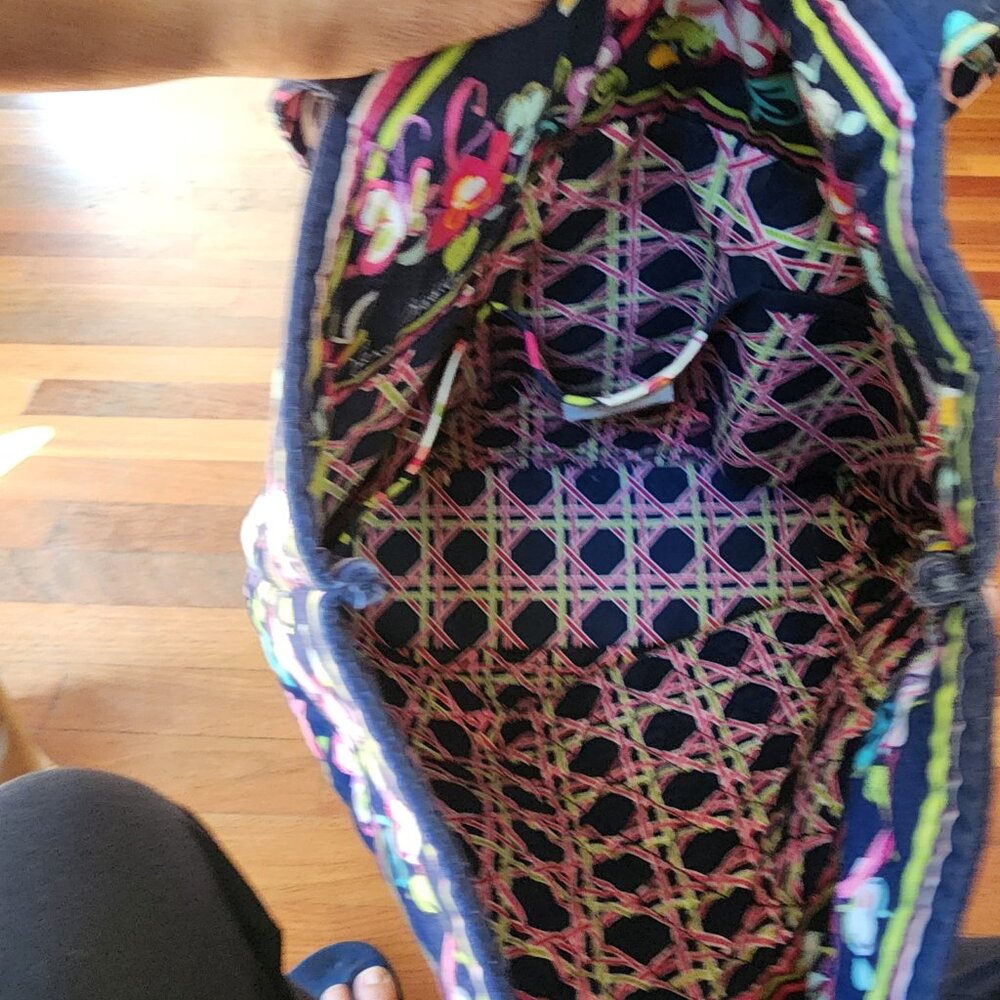 Vera Bradley Floral Ribbons Tote Bag - Picture 13 of 15